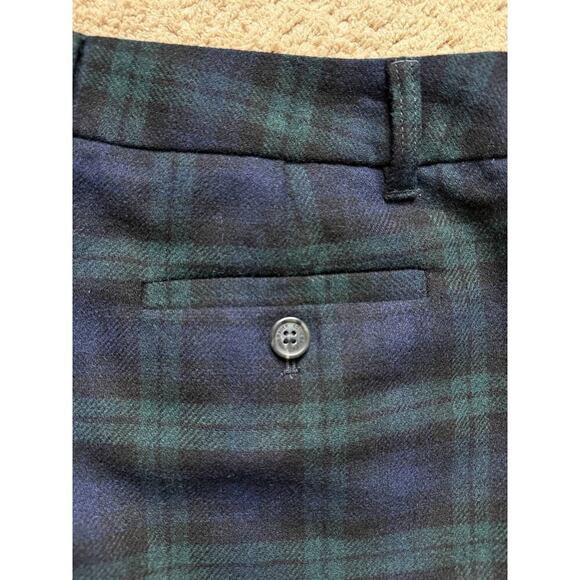 Eddie Bauer Wool Blend Tartan Plaid Mini Skirt Blue / Green Womens Petite Sz 6P - Picture 5 of 8